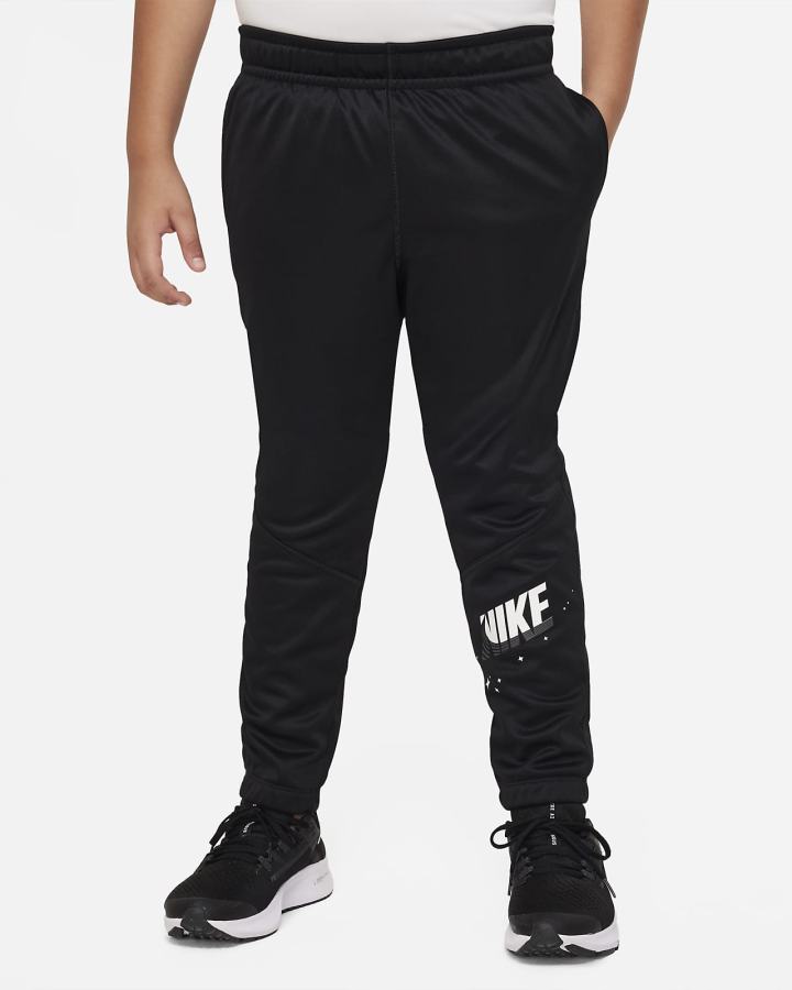 Nike Therma-FIT Kids Tapered Training Za Dječake Hlače Crne Bijele | HR-10754BROK