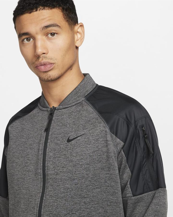 Nike Therma-FIT Training Full-Zip Bomber Muške Jakne Sive Crne | HR-36709HCOM