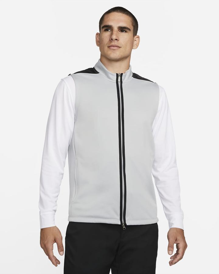 Nike Therma-FIT Victory 1/2-Zip Golf Muške Prsluk Svijetlo Sive Crne Bijele | HR-76312XMEL