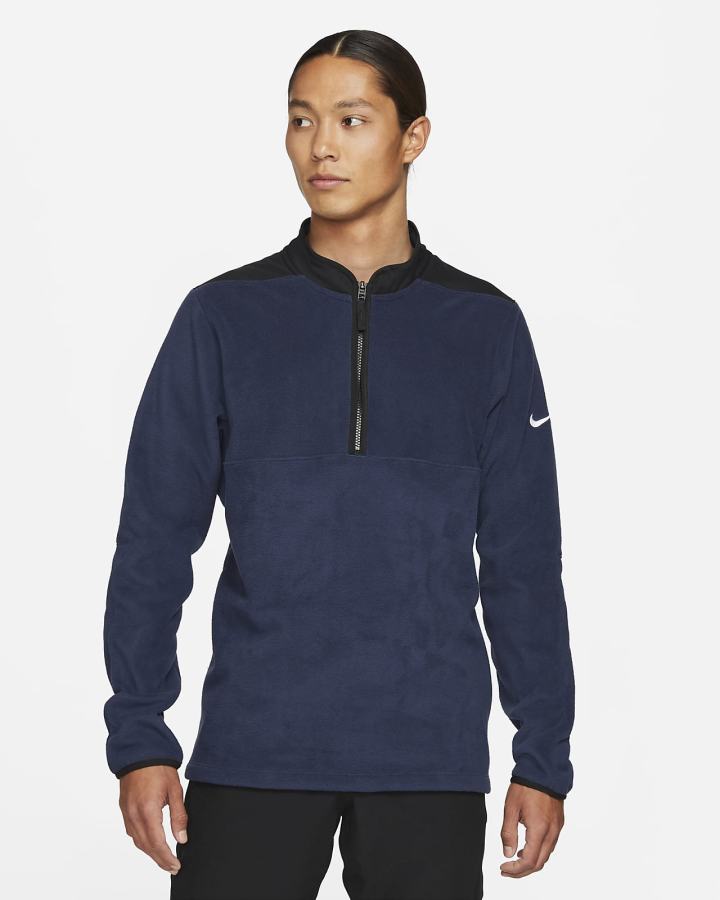 Nike Therma-FIT Victory 1/2-Zip Golf Top Muške Pulover Tamnoplave Crne Bijele | HR-85132YHGZ