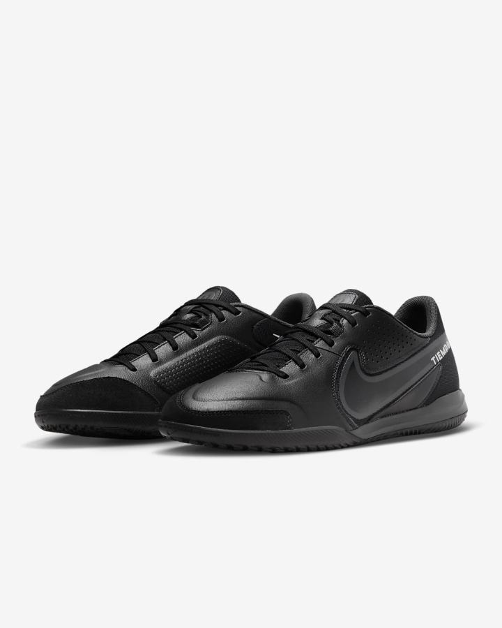 Nike Tiempo Legend 9 Academy IC Indoor/Court Ženske Nogometne Tenisice Crne Bijele Svijetlo Plave Tamno Sive | HR-04812GSZO