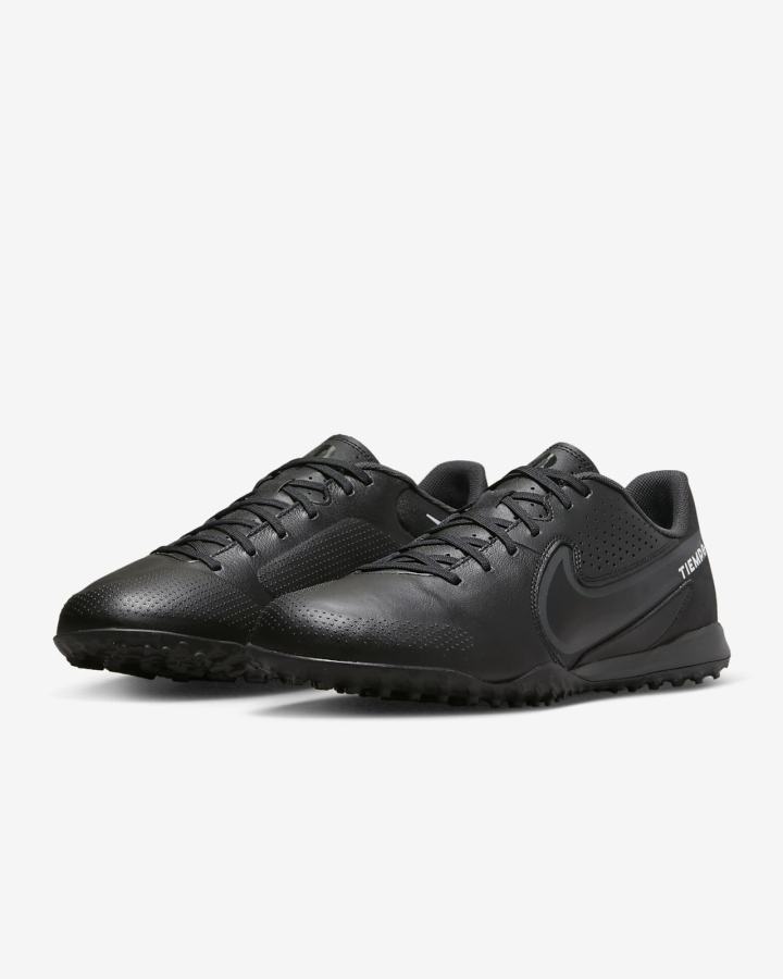 Nike Tiempo Legend 9 Academy TF Turf Muške Nogometne Tenisice Crne Bijele Svijetlo Plave Sive | HR-85236SVQZ