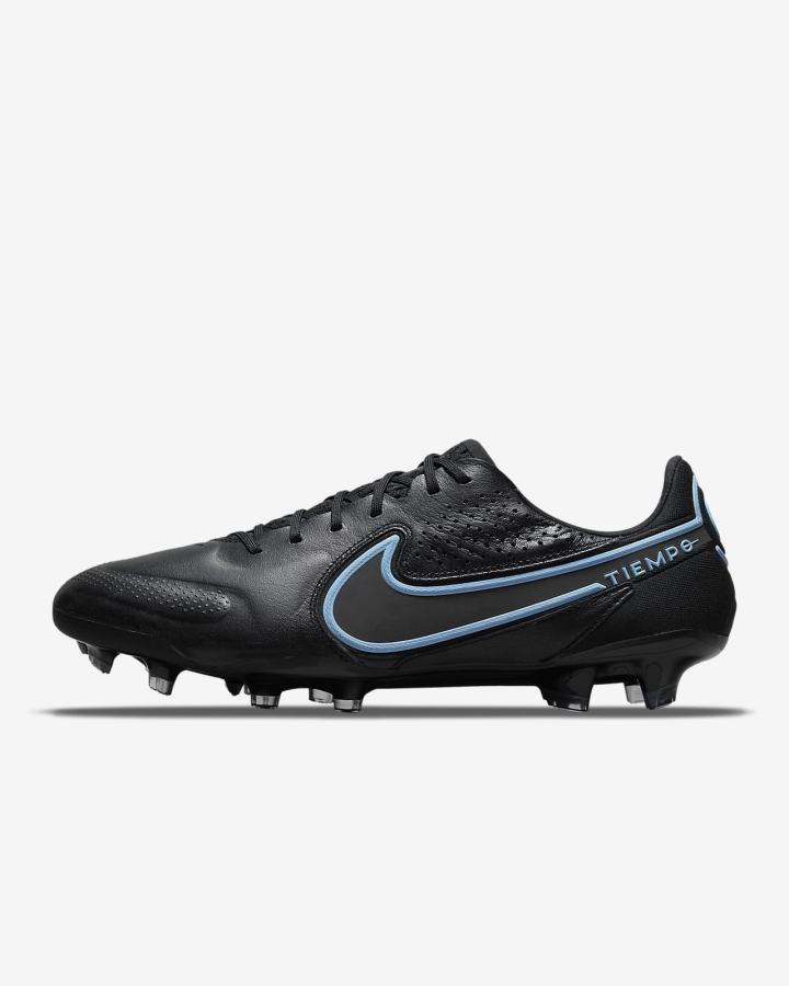 Nike Tiempo Legend 9 Elite FG Firm-Ground Muške Nogometne Kocke Crne Sive Crne | HR-70936RFEC