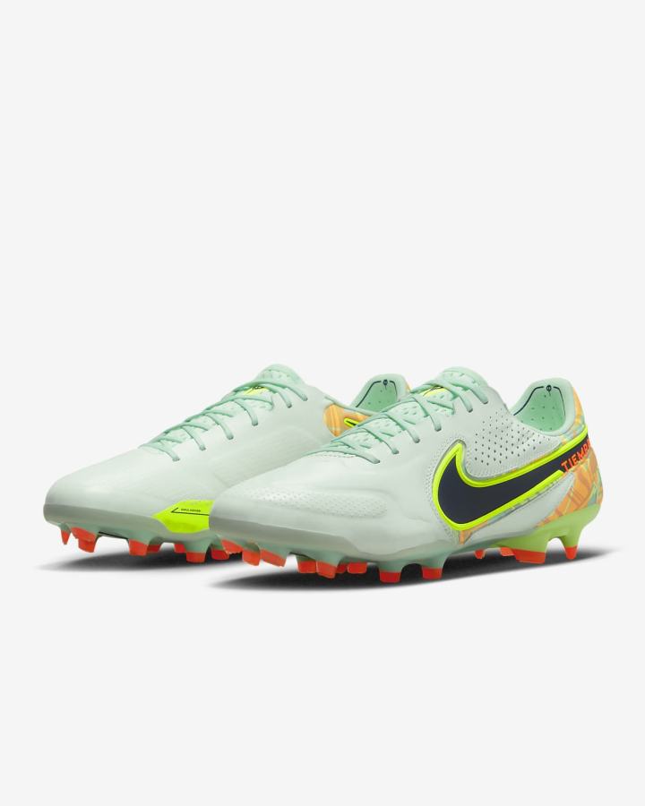 Nike Tiempo Legend 9 Elite FG Firm-Ground Muške Nogometne Kocke Zelene Narančaste Plave | HR-95427YOZX