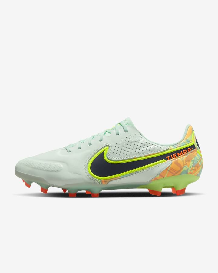 Nike Tiempo Legend 9 Elite FG Firm-Ground Muške Nogometne Kocke Zelene Narančaste Plave | HR-95427YOZX