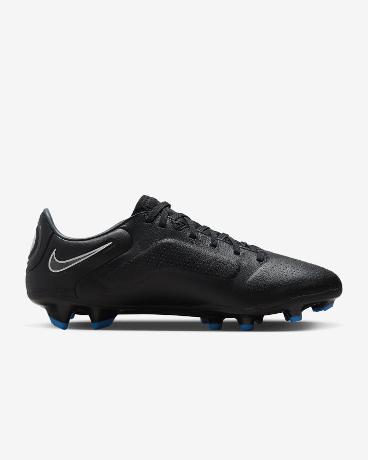 Nike Tiempo Legend 9 Pro FG Firm-Ground Muške Nogometne Kocke Crne Bijele Svijetlo Plave Sive | HR-40759BFET