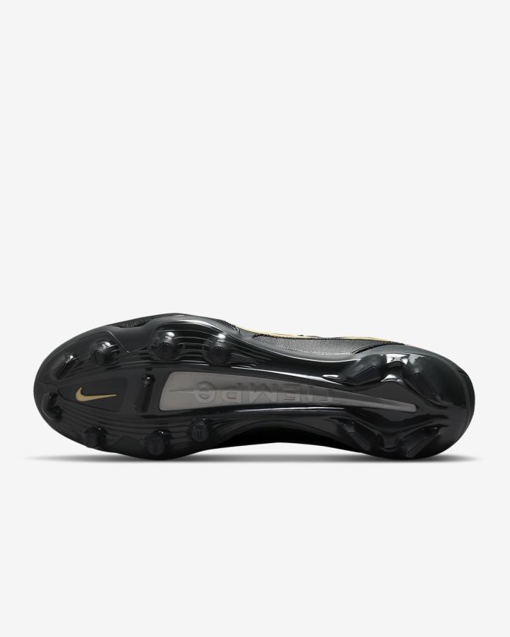 Nike Tiempo Legend 9 Pro FG Firm-Ground Muške Nogometne Kocke Crne Sive Metalne Zlatne Metalne Sive | HR-93860PTVJ