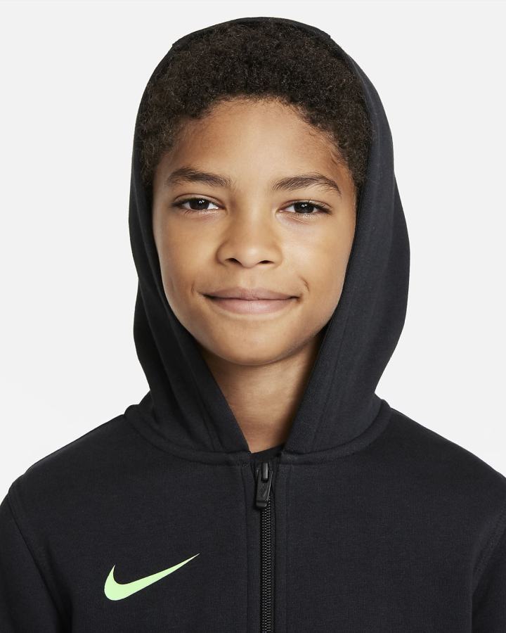 Nike Tottenham Hotspur Club Fleece Kids Full-Zip Za Dječake Majica S Kapuljačom Crne Zelene | HR-67825NCXU