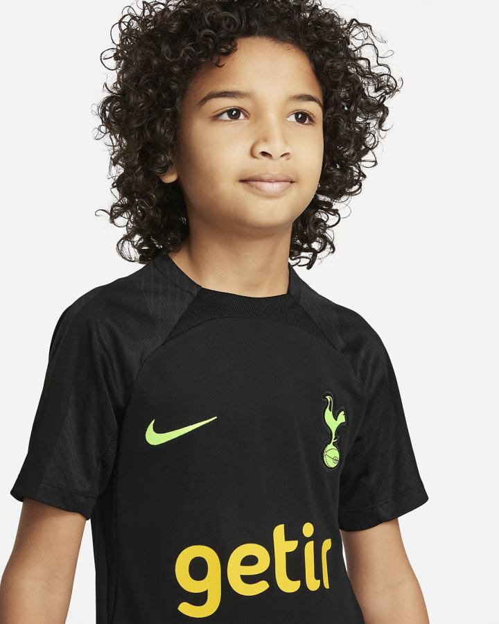 Nike Tottenham Hotspur Strike Kids Dri-FIT Short-Sleeve Soccer Top Za Djevojčice Majice Crne | HR-24068WREC