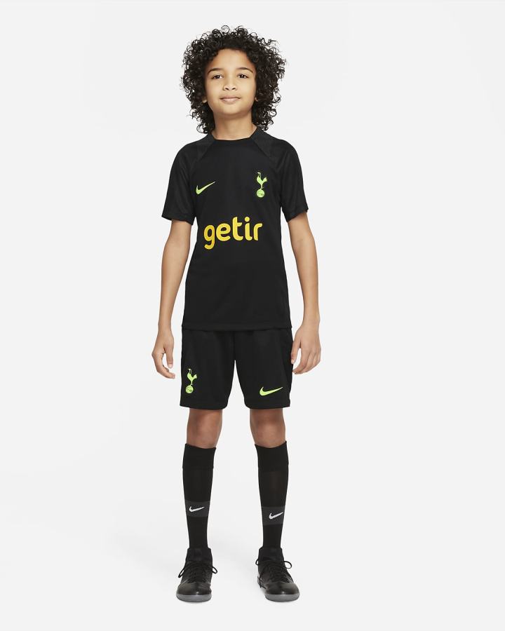 Nike Tottenham Hotspur Strike Kids Dri-FIT Short-Sleeve Soccer Top Za Djevojčice Majice Crne | HR-24068WREC