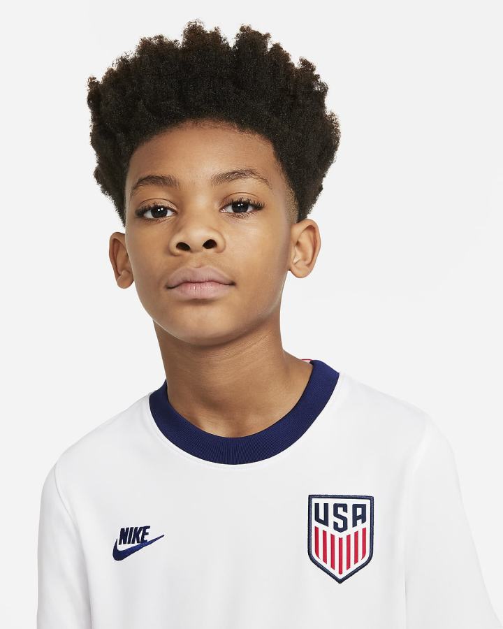 Nike U.S. 2020 Stadium Home Kids Soccer Za Djevojčice Dres Bijele Plave | HR-51207RZTV