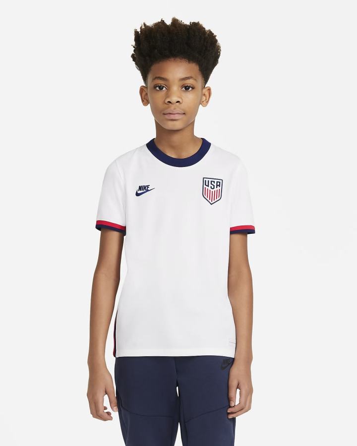 Nike U.S. 2020 Stadium Home Kids Soccer Za Dječake Dres Bijele Plave | HR-58964WTZM