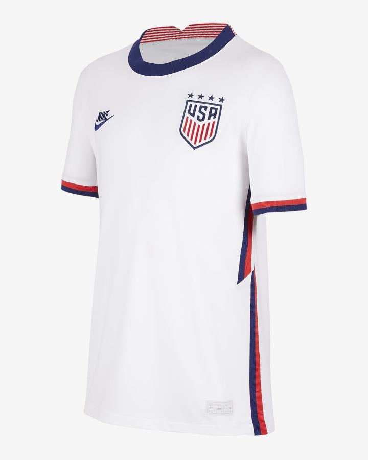 Nike U.S. 2020 Stadium Home Kids Soccer Za Djevojčice Dres Bijele Plave | HR-65942ZECV