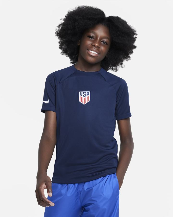 Nike U.S. Academy Pro Kids Dri-FIT Short-Sleeve Soccer Top Za Djevojčice Majice Obsidijanske Bijele | HR-29517WIRD