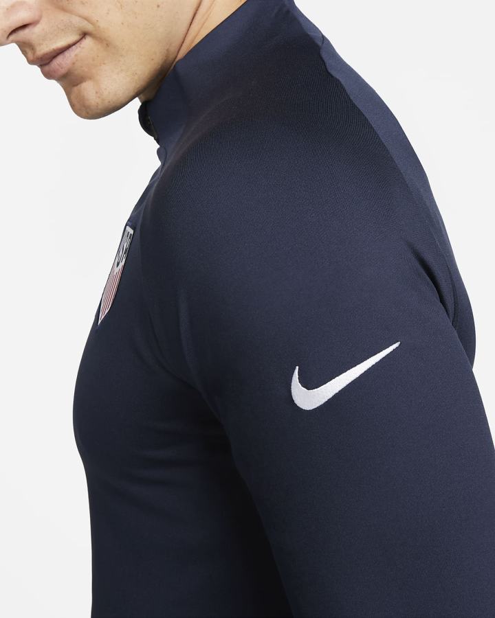 Nike U.S. Strike Dri-FIT Knit Soccer Drill Top Muške Dukserice Obsidijanske Svijetlo Plave Bijele | HR-72951BPLG