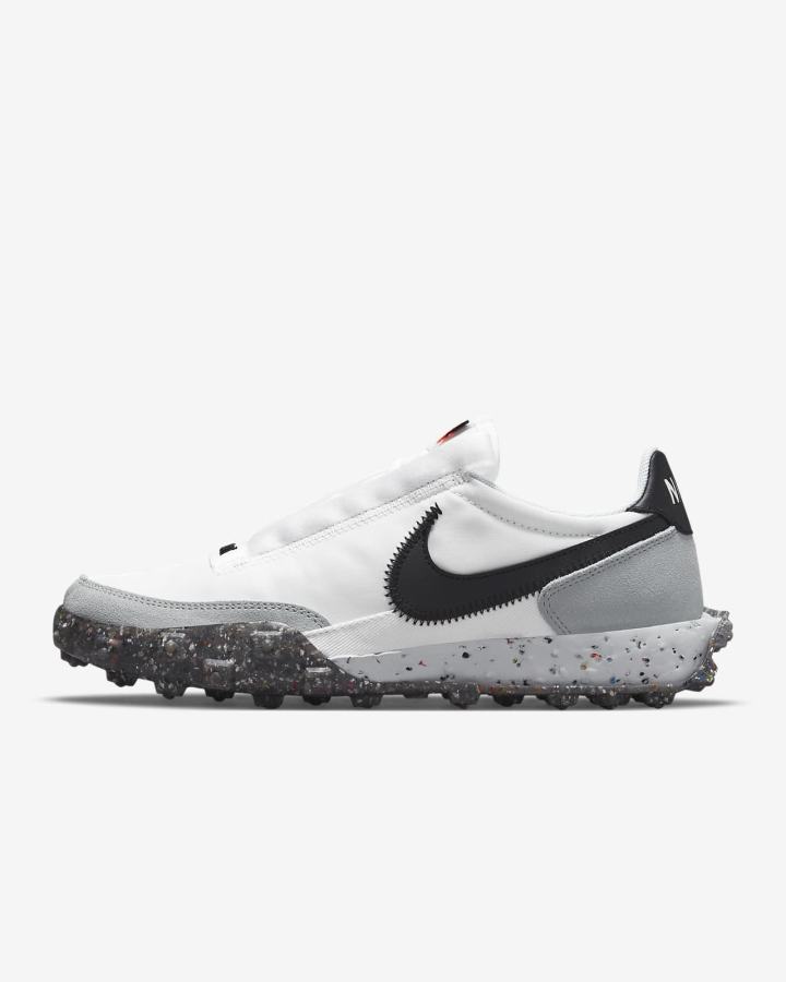 Nike Waffle Racer Crater Ženske Tenisiće Bijele Tamno Sive Crne | HR-24697IZRC