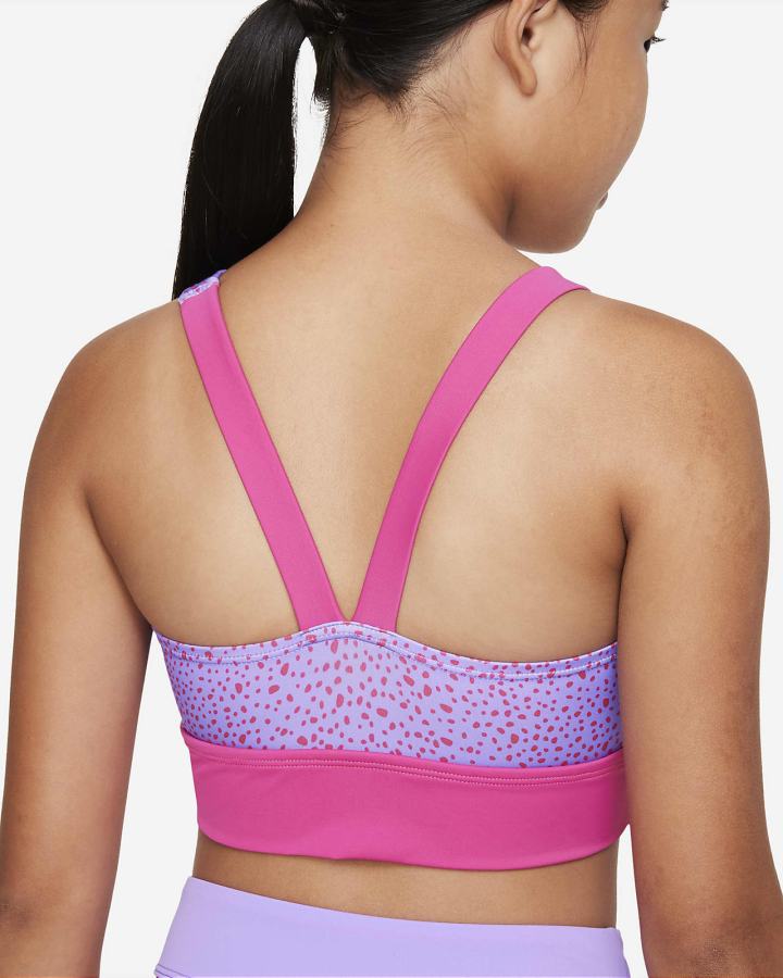 Nike Water Dots Kids Asymmetrical Top & High Waist Bikini Set Za Djevojčice Kupaći Kostim Roze | HR-96102APYD