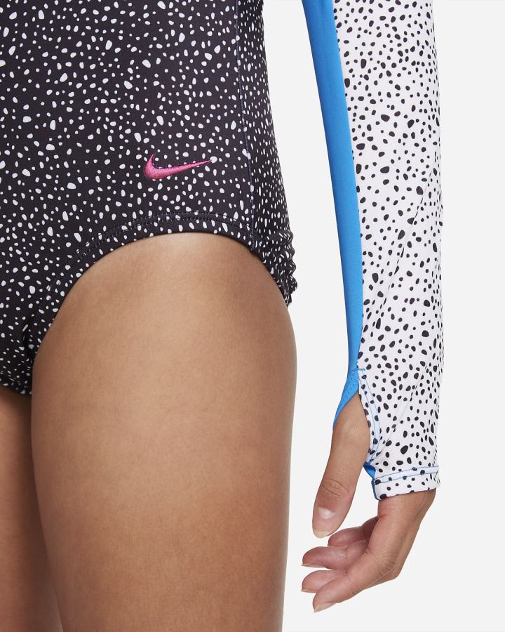 Nike Water Dots Kids Long-Sleeve One Piece Za Djevojčice Košulje Crne | HR-13752LGBZ