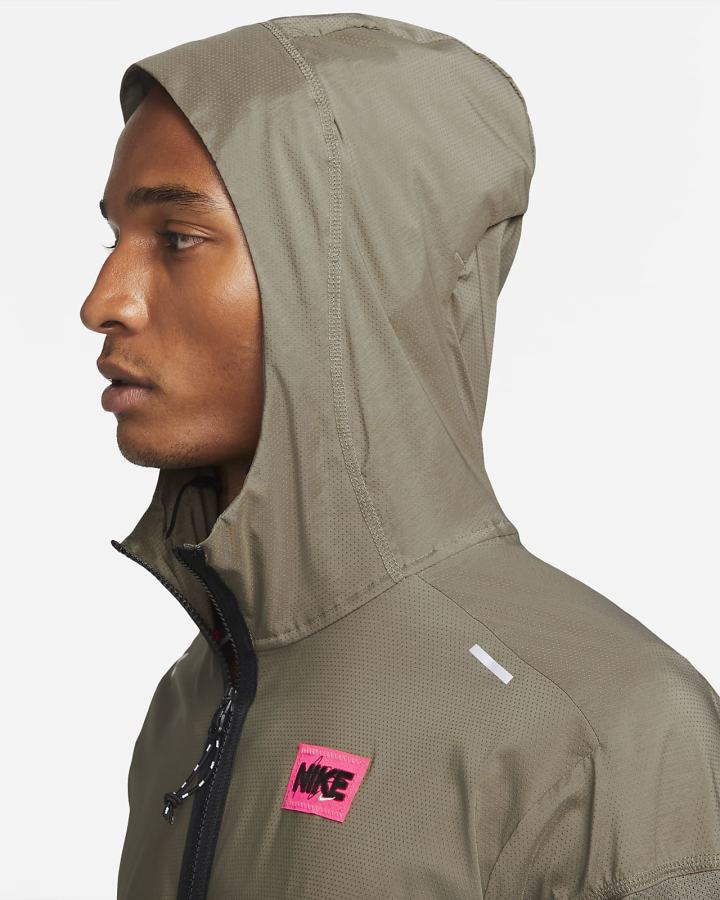 Nike Windrunner D.Y.E. Running Muške Jakne Maslinasto Zelene Sive Roze Bijele | HR-58160NDUT