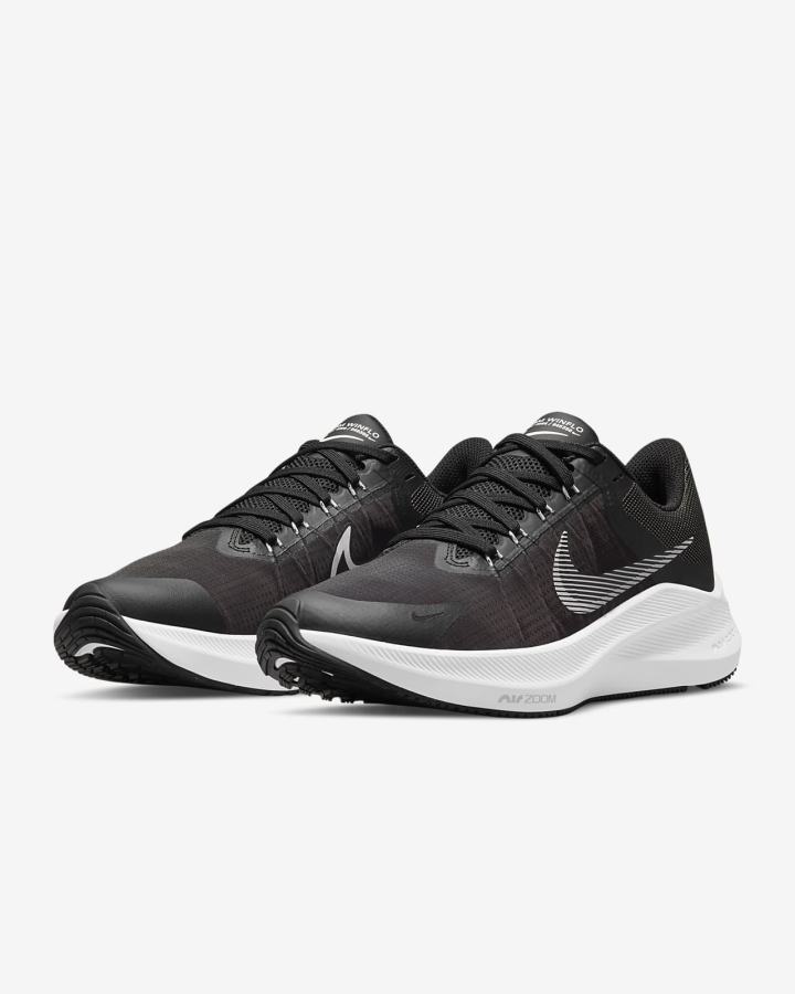 Nike Winflo 8 Road Ženske Tenisiće Crne Sive Bijele | HR-28930GFCB