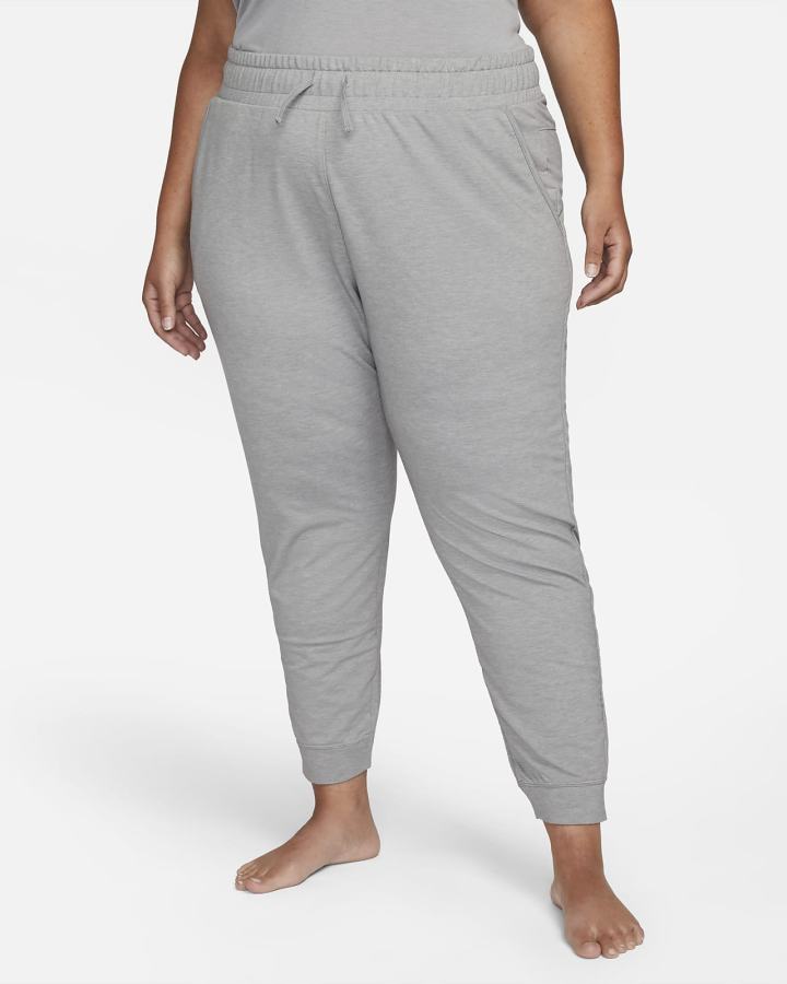 Nike Yoga Dri-FIT 7/8 Fleece Ženske Jogger Hlače Sive | HR-36219BMWG