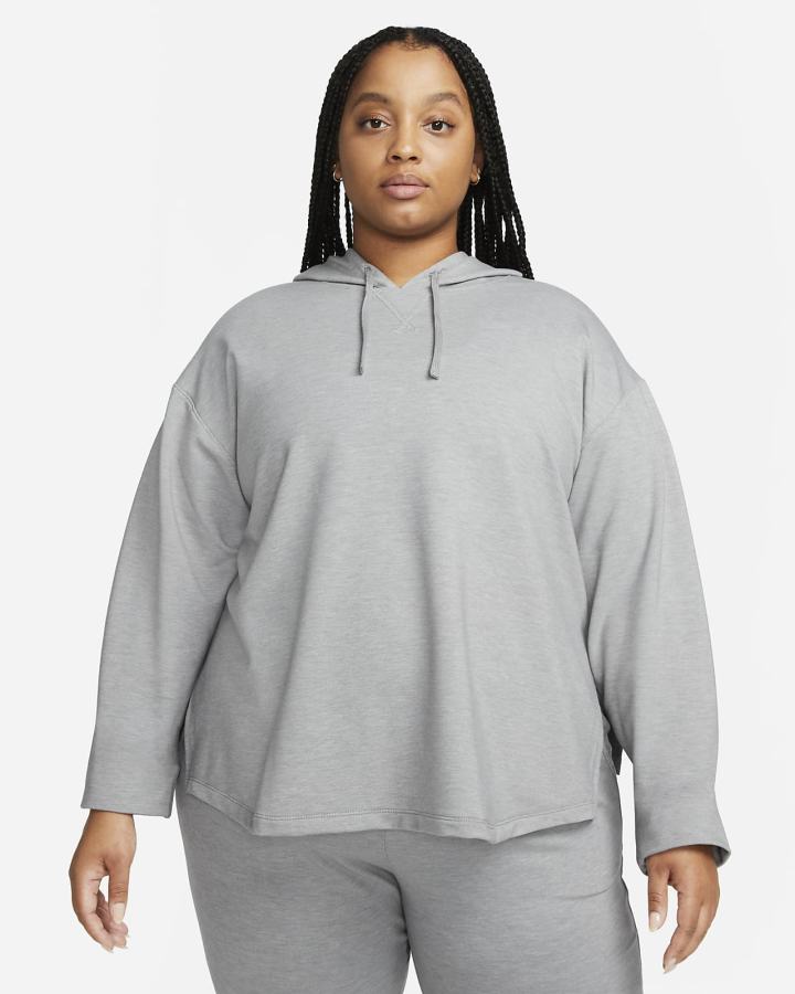 Nike Yoga Dri-FIT Fleece Ženske Majica S Kapuljačom Sive | HR-36108OKMP