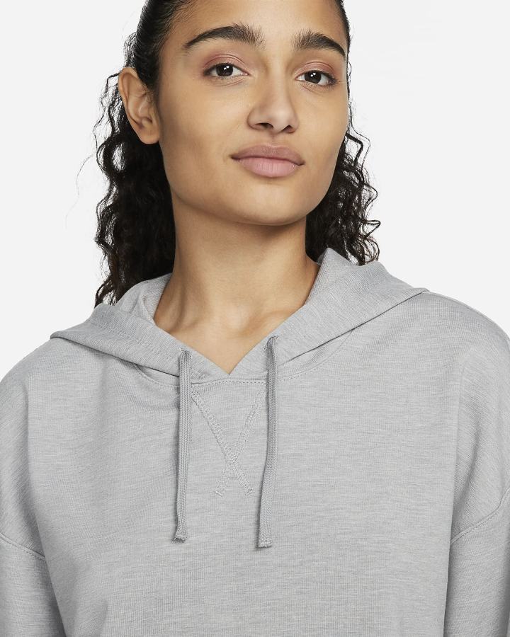 Nike Yoga Dri-FIT Fleece Ženske Majica S Kapuljačom Sive | HR-62801JVYK