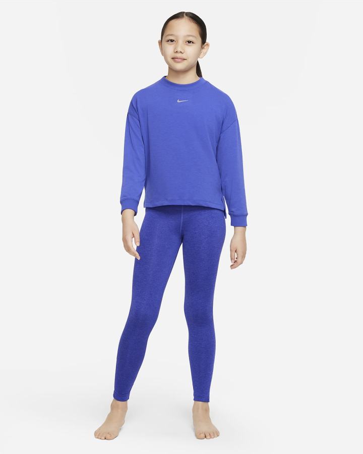 Nike Yoga Dri-FIT Kids Za Djevojčice Tajice Plave | HR-24679RQJI