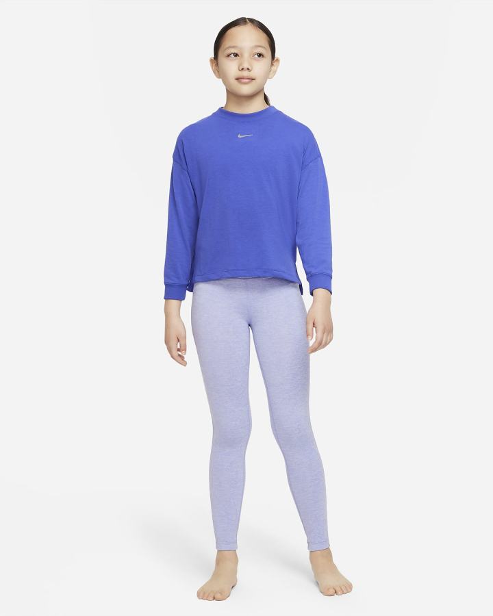 Nike Yoga Dri-FIT Kids Za Djevojčice Tajice Ljubičaste | HR-65078ADPJ