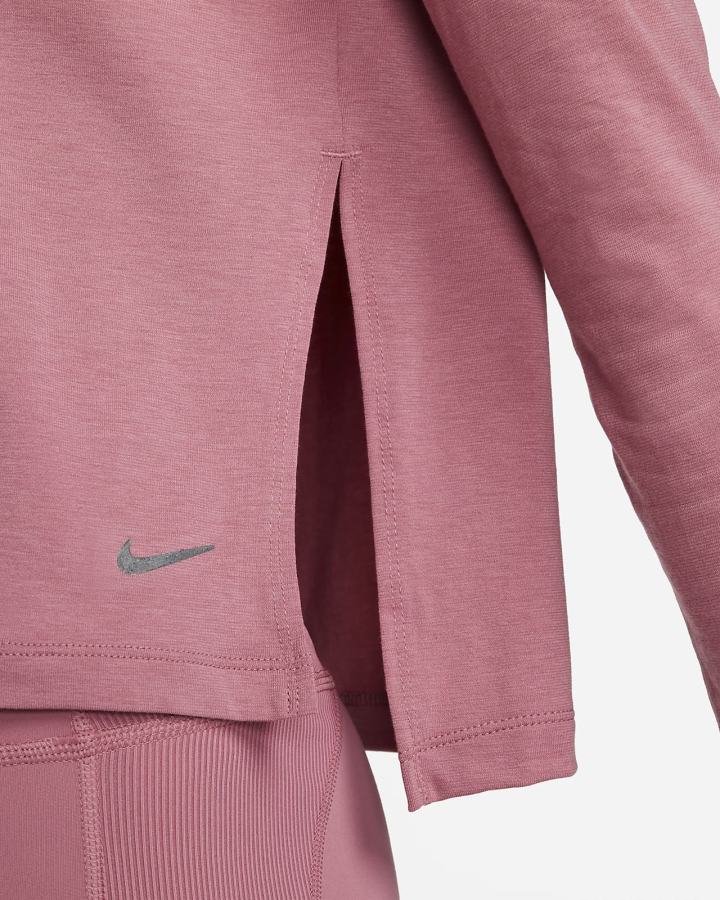 Nike Yoga Dri-FIT Long-Sleeve Top Ženske Košulje Sive | HR-24753NKJW