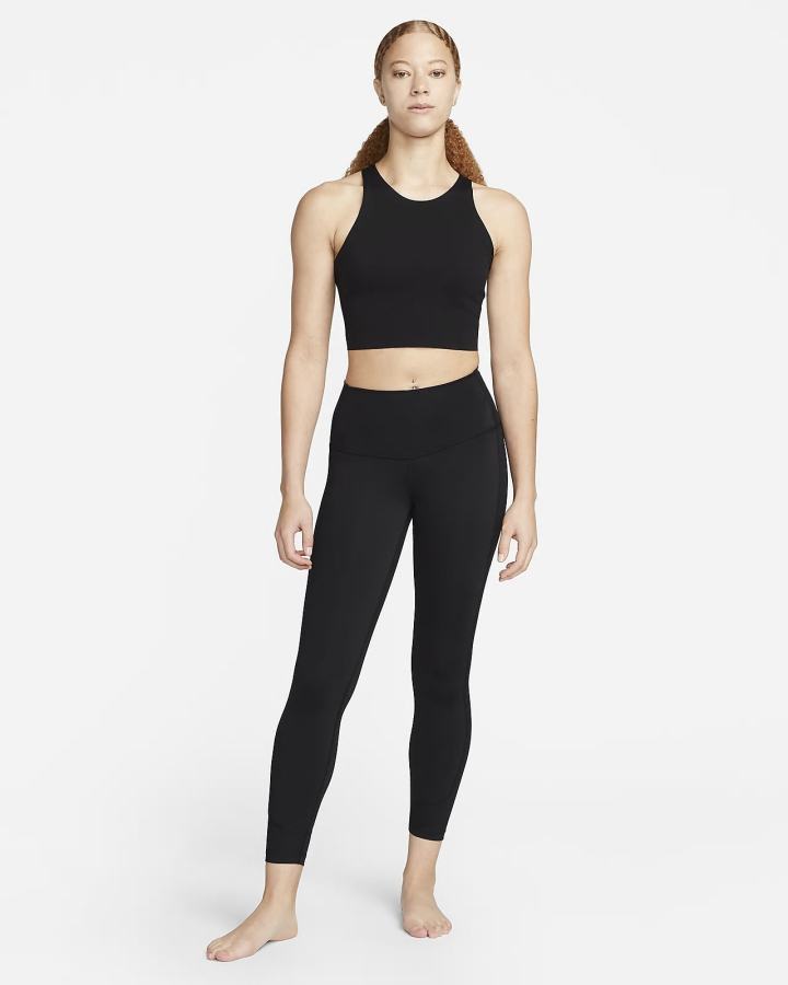 Nike Yoga Dri-FIT Luxe Cropped (Plus Size) Ženske Majica Bez Rukava Crne | HR-74390BNGT