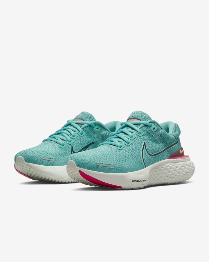 Nike ZoomX Invincible Run Flyknit 2 Road Ženske Tenisiće Tirkizne Roze Zelene Crne | HR-74962ODXN