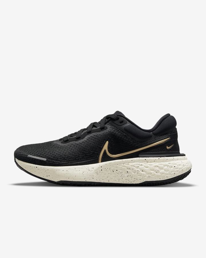 Nike ZoomX Invincible Run Flyknit Road Ženske Tenisiće Crne Metalne Zlatne | HR-03719EFTW