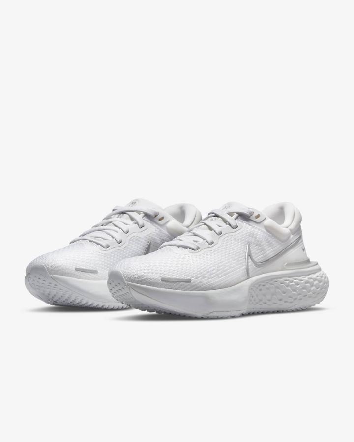 Nike ZoomX Invincible Run Flyknit Road Ženske Tenisiće Bijele Platine Metalne Srebrne | HR-87124CHLO