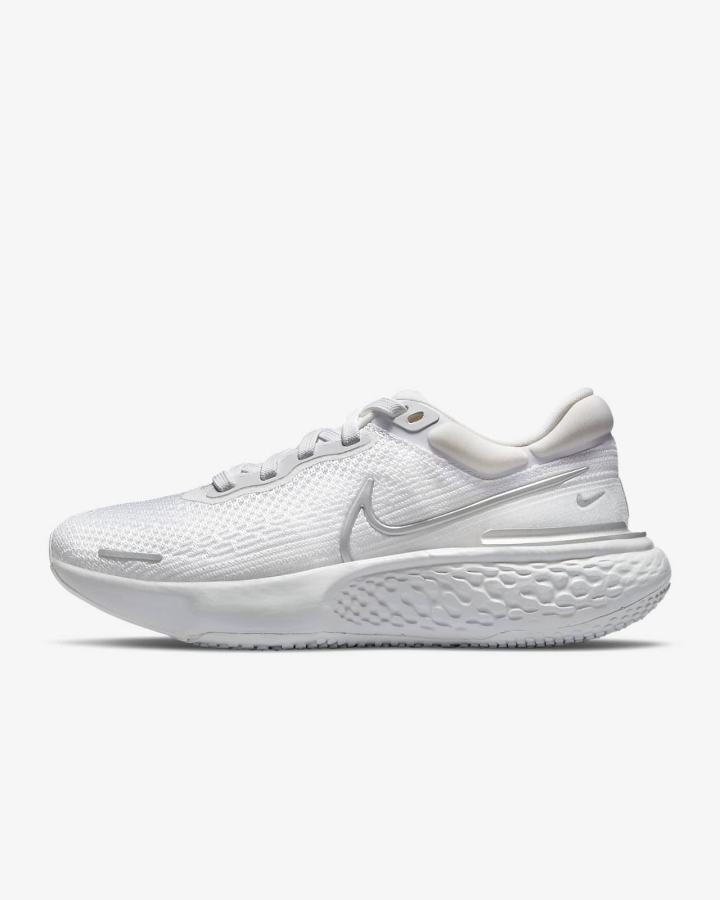 Nike ZoomX Invincible Run Flyknit Road Ženske Tenisiće Bijele Platine Metalne Srebrne | HR-87124CHLO