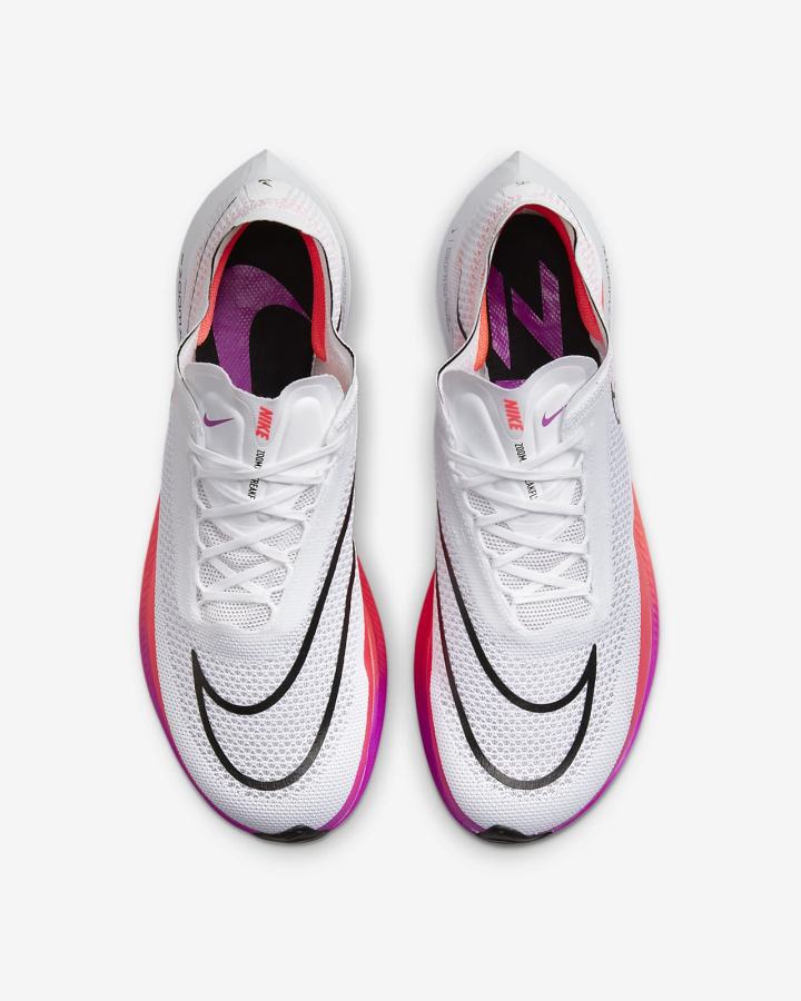 Nike ZoomX Streakfly Road Ženske Trkaće Cipele Bijele Crvene Ljubičaste Crne | HR-51920QWGV