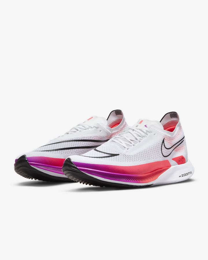 Nike ZoomX Streakfly Road Ženske Trkaće Cipele Bijele Crvene Ljubičaste Crne | HR-51920QWGV