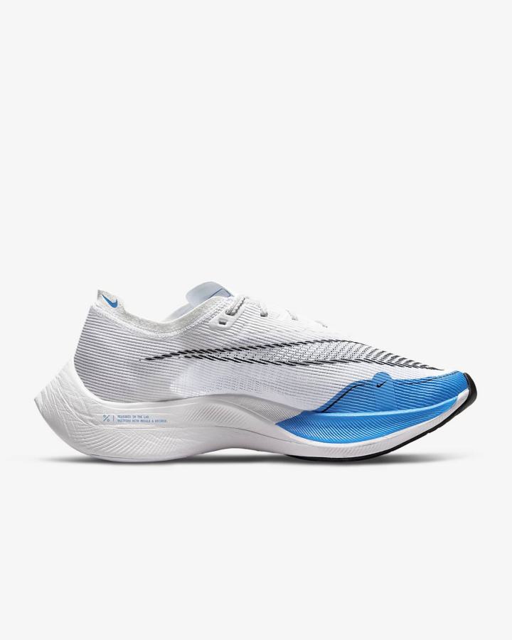 Nike ZoomX Vaporfly Next% 2 Road Muške Trkaće Cipele Bijele Crne Plave | HR-58071VZPD