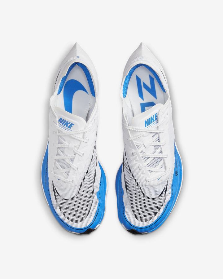 Nike ZoomX Vaporfly Next% 2 Road Muške Trkaće Cipele Bijele Crne Plave | HR-58071VZPD