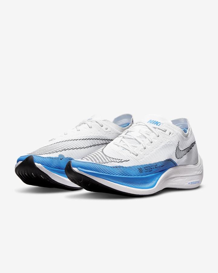 Nike ZoomX Vaporfly Next% 2 Road Muške Trkaće Cipele Bijele Crne Plave | HR-58071VZPD