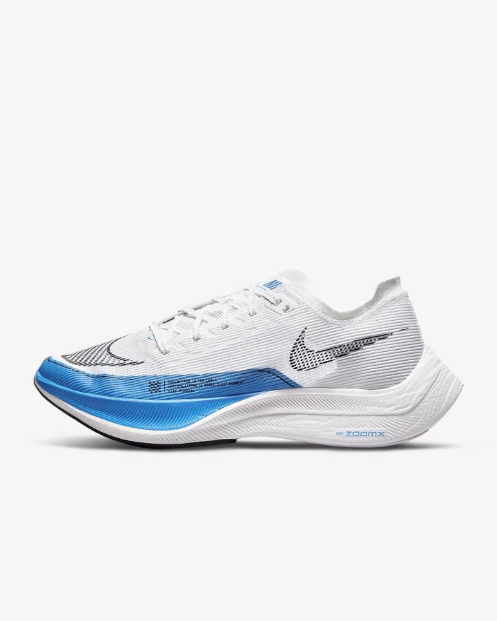 Nike ZoomX Vaporfly Next% 2 Road Muške Trkaće Cipele Bijele Crne Plave | HR-58071VZPD