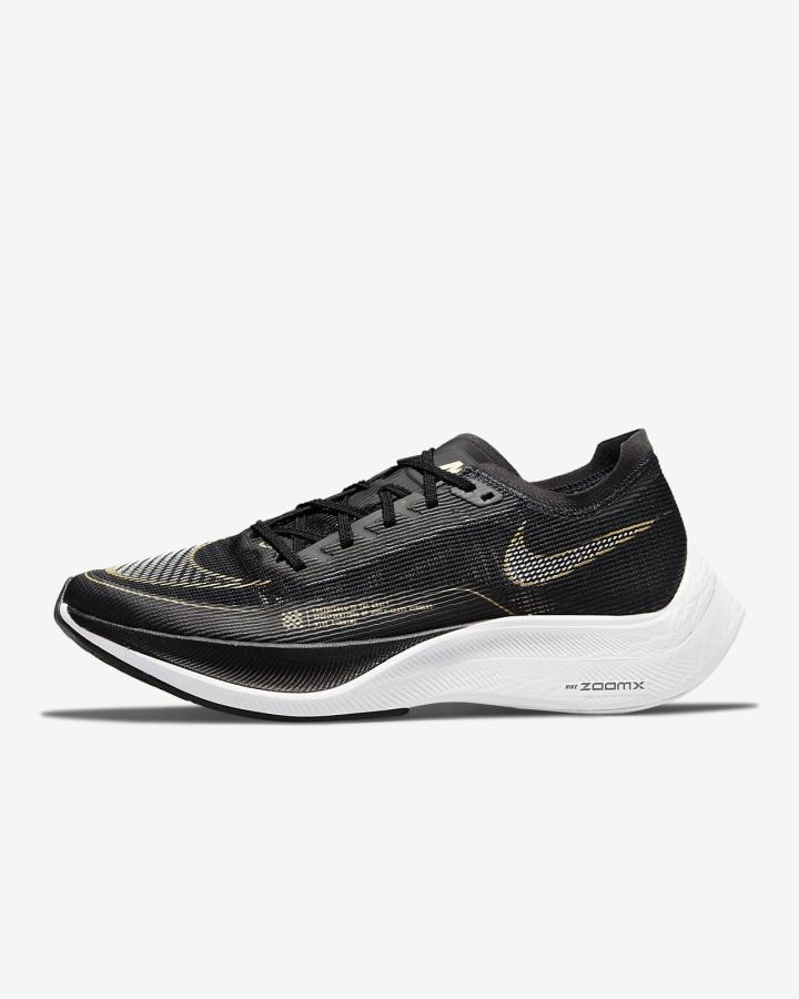 Nike ZoomX Vaporfly Next% 2 Road Ženske Trkaće Cipele Crne Metalne Zlatne Bijele | HR-19587UOPC