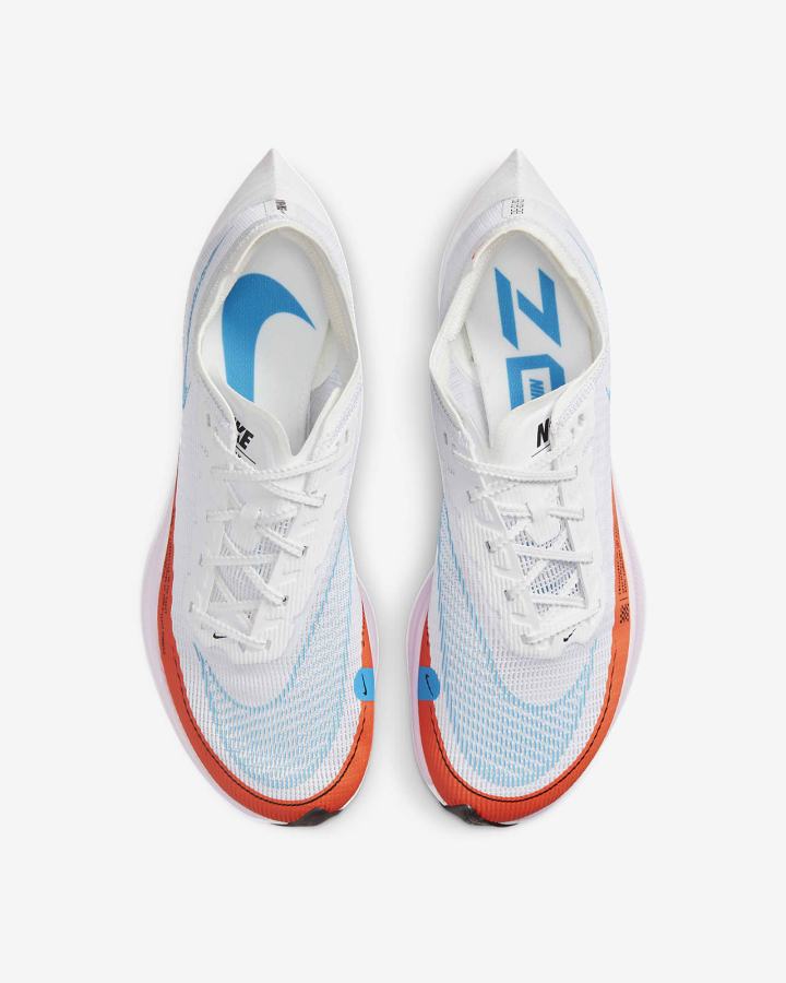 Nike ZoomX Vaporfly Next% 2 Road Ženske Trkaće Cipele Bijele Narančaste Plave | HR-75819VYRH