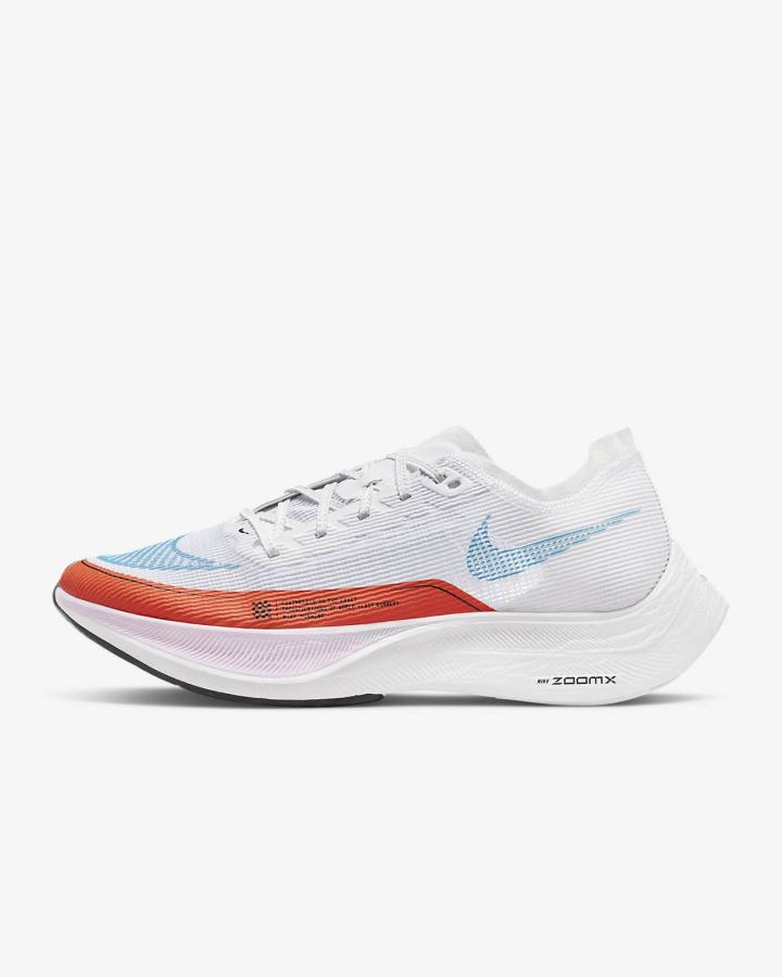 Nike ZoomX Vaporfly Next% 2 Road Ženske Trkaće Cipele Bijele Narančaste Plave | HR-75819VYRH