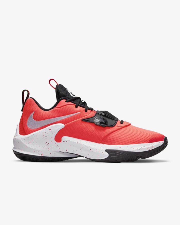 Nike Zoom Freak 3 (Team) Muške Košarkaške Cipele Svijetlo Crvene Crne Bijele | HR-40359BQDE