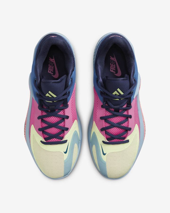 Nike Zoom Freak 4 Muške Košarkaške Cipele Tamno Plave Roze Tamnoplave | HR-70829FKQE