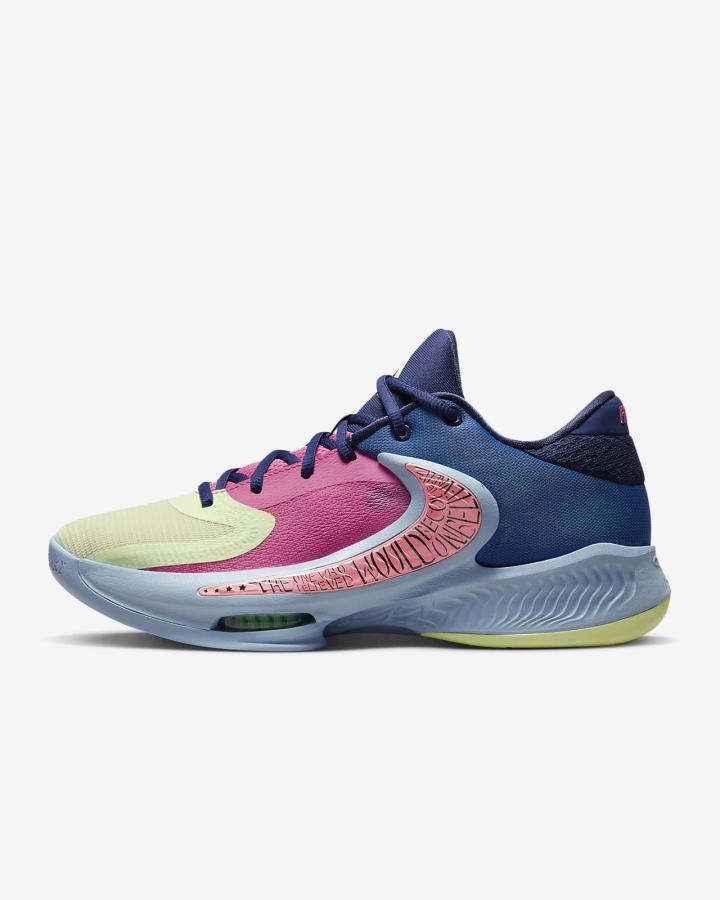 Nike Zoom Freak 4 Muške Košarkaške Cipele Tamno Plave Roze Tamnoplave | HR-70829FKQE