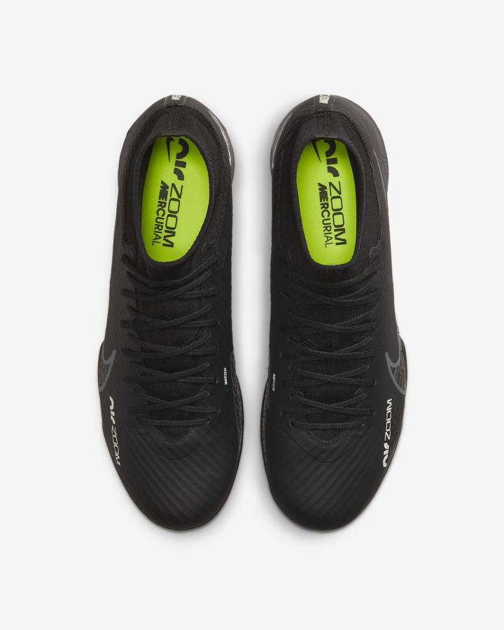 Nike Zoom Mercurial Superfly 9 Academy IC Indoor/Court Muške Nogometne Tenisice Crne Bijele Sive | HR-86270RKXT