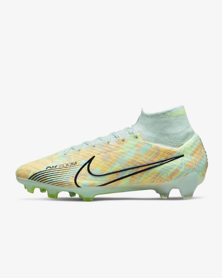 Nike Zoom Mercurial Superfly 9 Elite KM FG Firm-Ground Ženske Nogometne Kocke Zelene Narančaste Zelene Plave | HR-65021ELDM