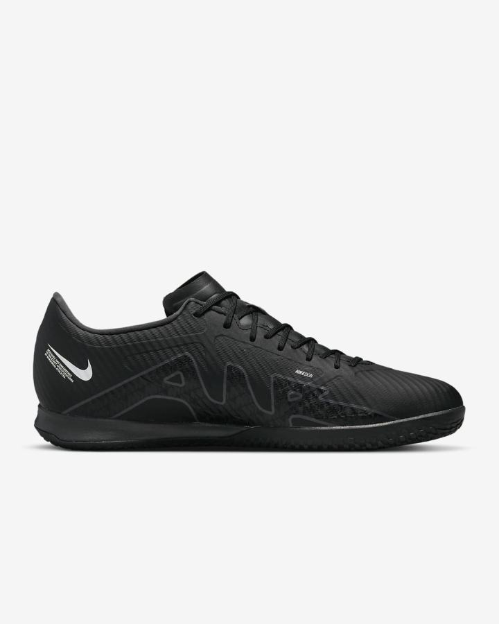 Nike Zoom Mercurial Vapor 15 Academy IC Indoor/Court Ženske Nogometne Tenisice Crne Bijele Tamno Sive | HR-05632UXSP